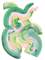 Hand crafted 3d tube modern wave split paint splash colourful lines stripe abstract texture background liquid shape marble watercolor  