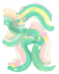 Hand crafted 3d tube modern wave split paint splash colourful lines stripe abstract texture background liquid shape marble watercolor 