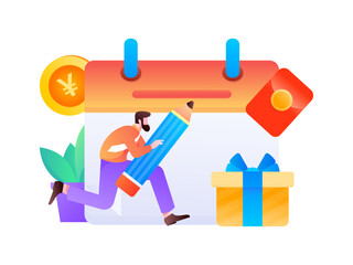 Internet finance and wealth management investment flat vector concept operation hand drawn illustration
