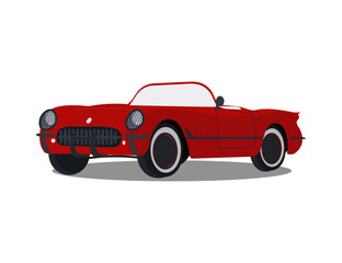 Obraz na płótnie Canvas Red convertible car