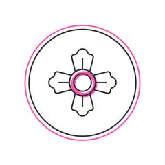 Filled outline Firefighter icon isolated on white background. Vector