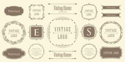 オシャレなフレーム。デザインテンプレート。ゴージャスな額のセット。	
