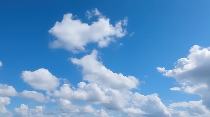 Blauer Himmel mit Wolken und Sonnenschein, friedliche Naturkulisse, entspannte Atmosph&auml;re, malerischen Details, Generative AI 34