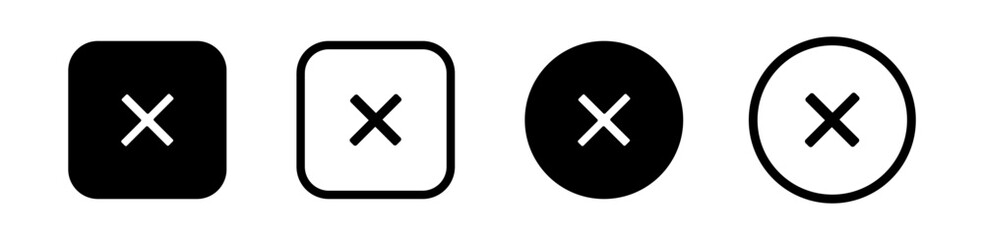 Obraz premium Simple mathematical symbol collection. Calculations sign. Math vector icon set. 