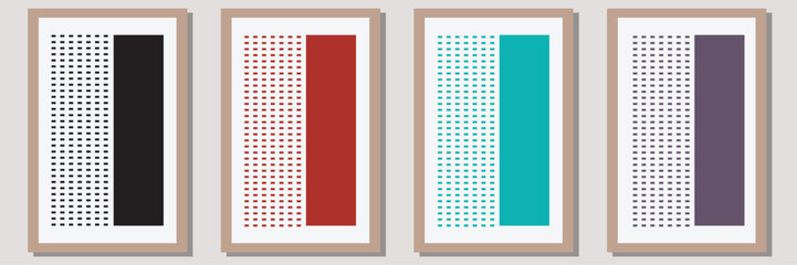 
abstract vector set of creative stripes with geometric design posters, suitable for wall decoration,wall art,interior design, background,wallpaper, postcard and brochure design, illustration