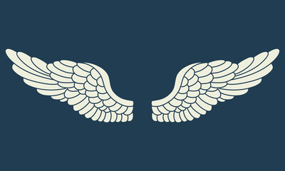 Vector white angel wings design