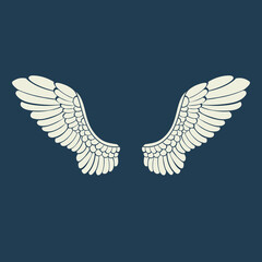 Vector white angel wings design