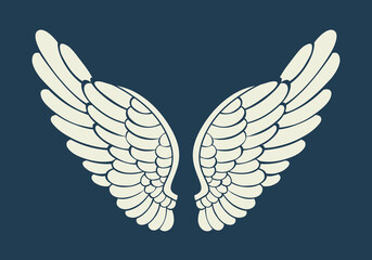 Vector white angel wings design