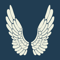Vector white angel wings design