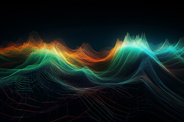 Wave Warp Abstract Background Illustration. Ai Generated