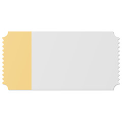 Blank white and Yellow rectangle discount voucher