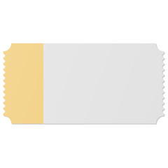 Blank white and Yellow rectangle discount voucher