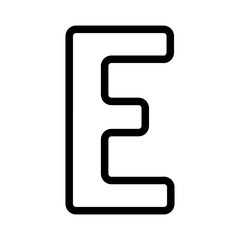 alphabet e icon