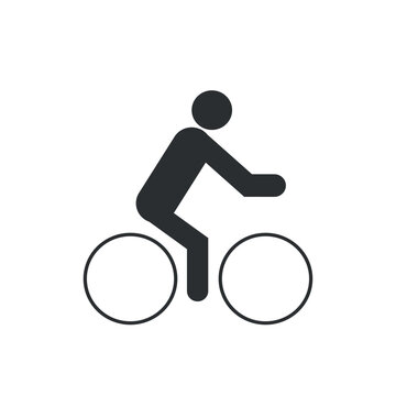 Ride bicycle vector icon