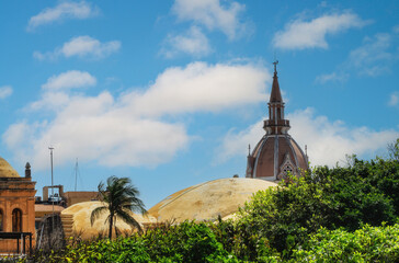 View at the tower of the Cartagena cathedral