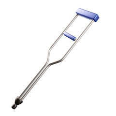 Crutches 3d Icons Set UX UI Web Design Elements 3d rendering 