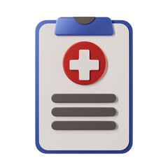 Obraz premium Prescription 3D Medical Icons Set UX UI Web Design Elements 3d rendering 