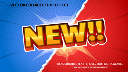 New Comic editable text effect