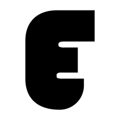 alphabet e icon