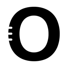 alphabet o icon