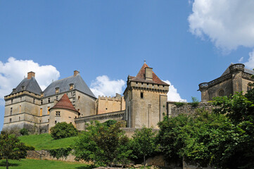 Fototapeta na wymiar Perigord, the picturesque castle of Biron in Dordogne
