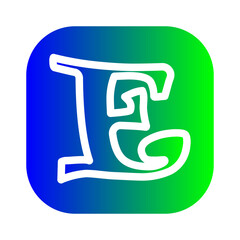 alphabet e icon