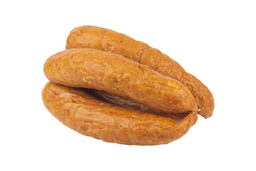 sausage, smoked sausages isolated from the background