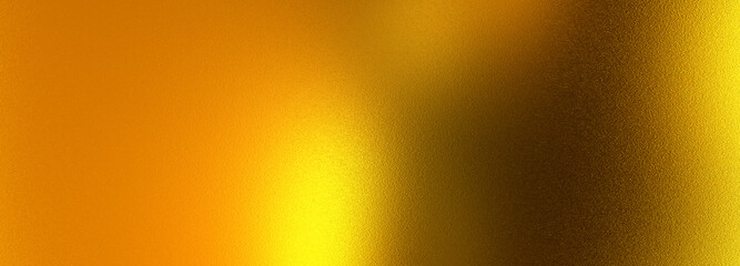 Gold foil background with light reflections. Golden textured wall. 3D rendering.

