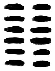 paint brush strokes on transparent background, isolated, extracted, png file