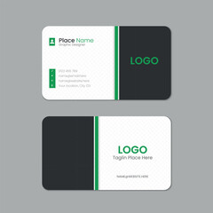 Business card template design with texture, Printable double sided corporate business card template design