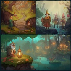 A Series of NPCs or characters Game Art