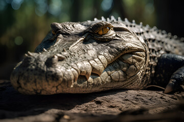 Fototapeta premium Alligator 4 - Generative AI