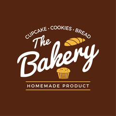 the bakery's typography vintage vector logo 