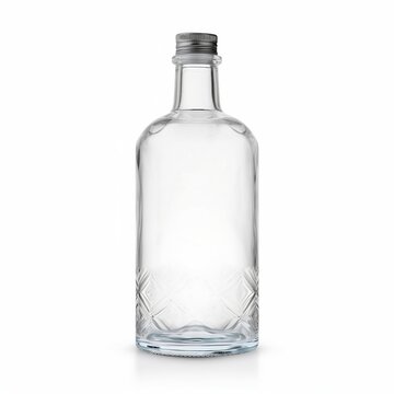 empty glass bottle isolated
