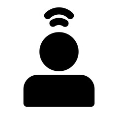 user of ramadan month solid icon set