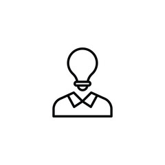 Creativity icon design with white background stock illustration