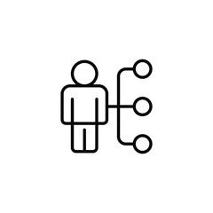 Team Management icon design with white background stock illustration
