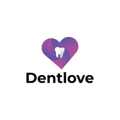 Dent love modern 3d logo design