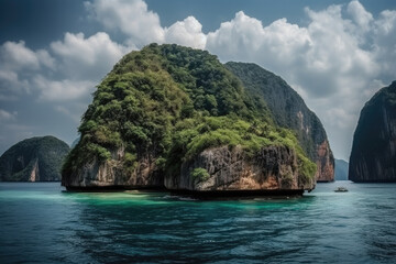 Fototapeta premium island country created with Generative AI technology