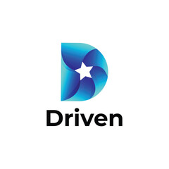 D letter modern 3d logo design