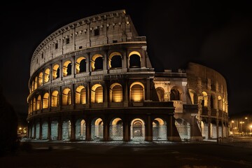 Fototapeta na wymiar The Colosseum in Rome Italy , generative artificial intelligence 