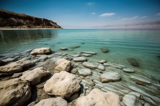The Dead Sea in Israel Jordan, generative artificial intelligence
