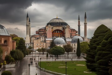 The Hagia Sophia in Istanbul Turkey, generative artificial intelligence
