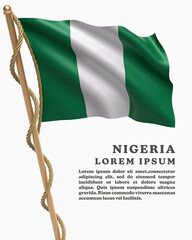 White Backround Flag Of NIGERIA