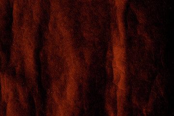 Red crumpled macro background surface paper texture