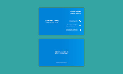 Corporate Double sided creative modern and simple abstract Horizontal and landscape Vector Clean Business Card template orientation layout illustration design company card or Visiting card.