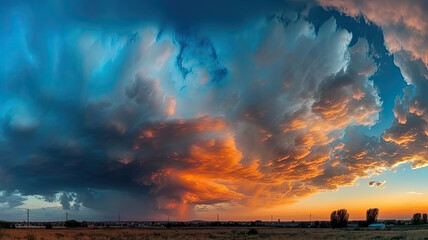 colorful sky for background concepts created with Generative AI technology