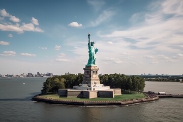 Fototapeta premium The Statue of Liberty in New York USA , generative artificial intelligence 