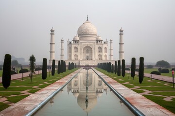 Fototapeta na wymiar The Taj Mahal in India, generative artificial intelligence 