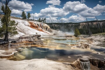 The Yellowstone National Park in Wyoming USA, generative artificial intelligence
